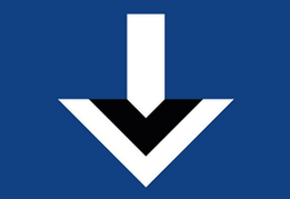 Ein abgewandeltes Logo vom Hamburger SV mit nach unten zeigendem Pfeil