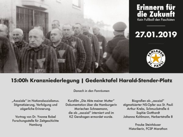 Programm Holocaust Gedenktag (alle Infos im Fließtext)